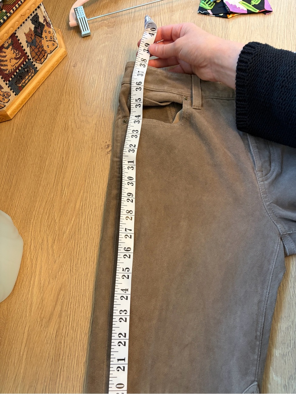 Lauren Ralph Lauren Goat Suede Equestrian Riding Style Pants - Picture 10 of 12